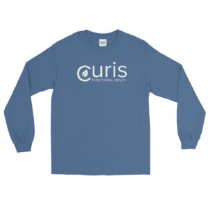 Unisex Long Sleeve Shirt Indigo Blue