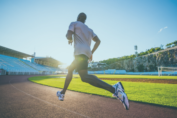 Student-athlete getting ready for a sports event


